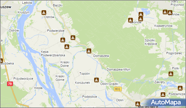 mapa Domaszew, Domaszew na mapie Targeo