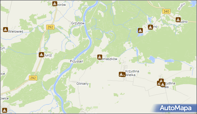 mapa Domaszków gmina Wołów, Domaszków gmina Wołów na mapie Targeo