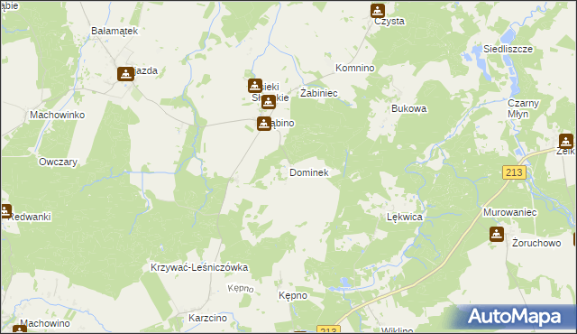 mapa Dominek, Dominek na mapie Targeo