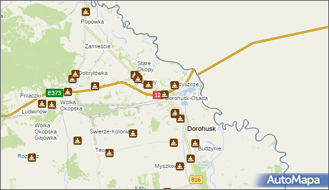 mapa Dorohusk-Osada, Dorohusk-Osada na mapie Targeo