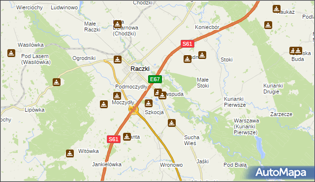 mapa Dowspuda, Dowspuda na mapie Targeo