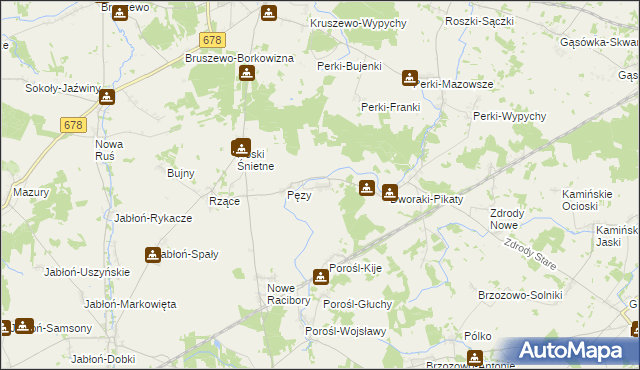 mapa Drągi, Drągi na mapie Targeo