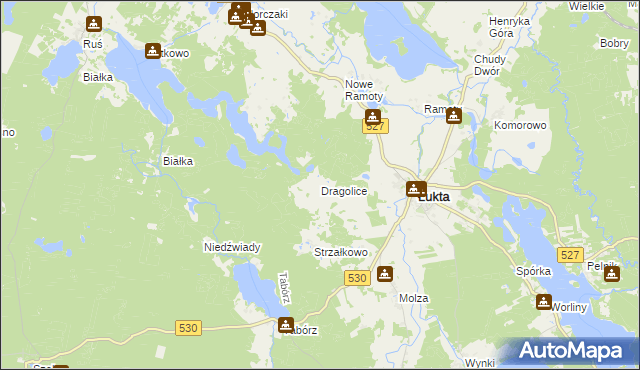 mapa Dragolice, Dragolice na mapie Targeo