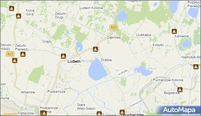 mapa Dratów, Dratów na mapie Targeo