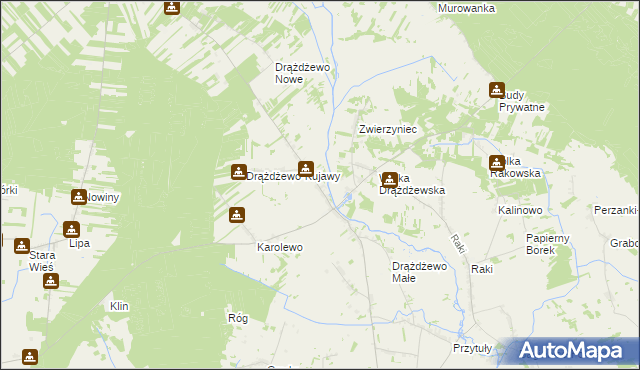 mapa Drążdżewo, Drążdżewo na mapie Targeo