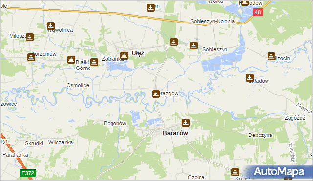 mapa Drążgów, Drążgów na mapie Targeo