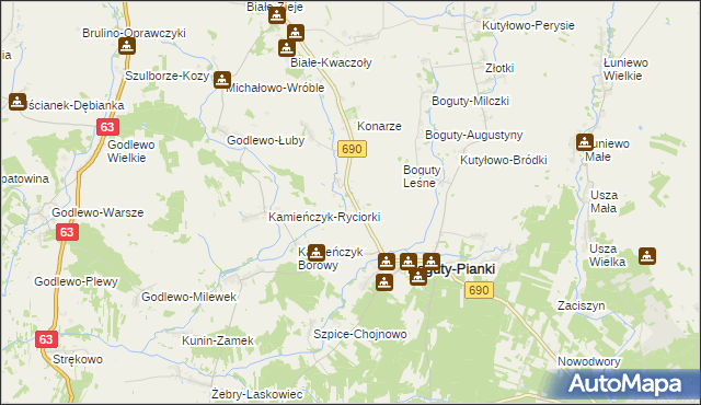 mapa Drewnowo-Ziemaki, Drewnowo-Ziemaki na mapie Targeo