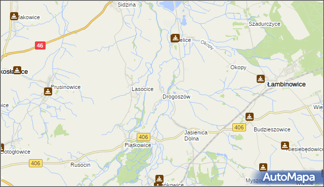 mapa Drogoszów, Drogoszów na mapie Targeo