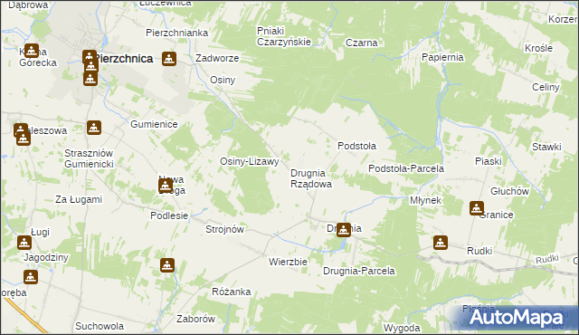 mapa Drugnia Rządowa, Drugnia Rządowa na mapie Targeo