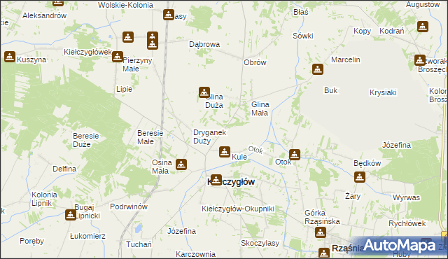 mapa Dryganek Mały, Dryganek Mały na mapie Targeo