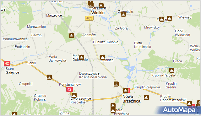 mapa Dubidze, Dubidze na mapie Targeo