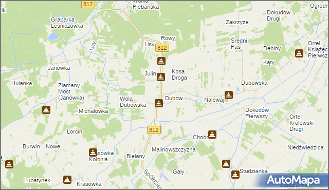 mapa Dubów, Dubów na mapie Targeo