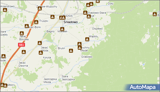 mapa Duchny Młode, Duchny Młode na mapie Targeo
