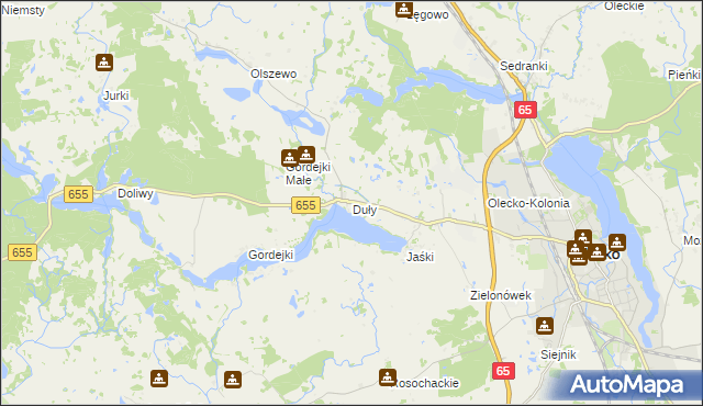 mapa Duły, Duły na mapie Targeo