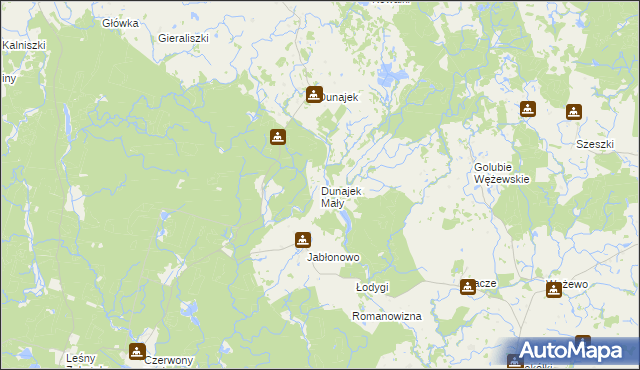 mapa Dunajek Mały, Dunajek Mały na mapie Targeo