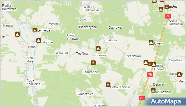 mapa Duranów, Duranów na mapie Targeo