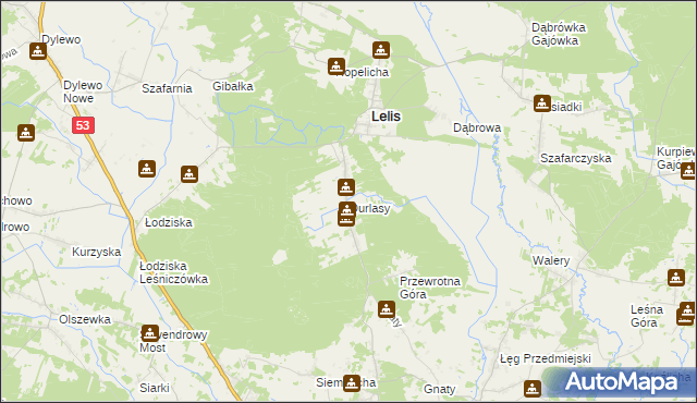 mapa Durlasy, Durlasy na mapie Targeo