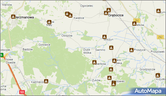 mapa Duża Wólka, Duża Wólka na mapie Targeo