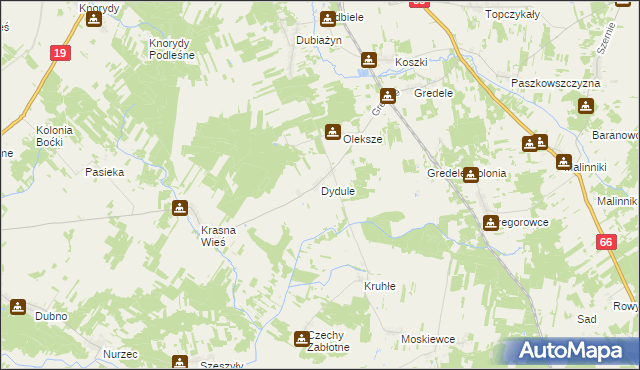 mapa Dydule, Dydule na mapie Targeo