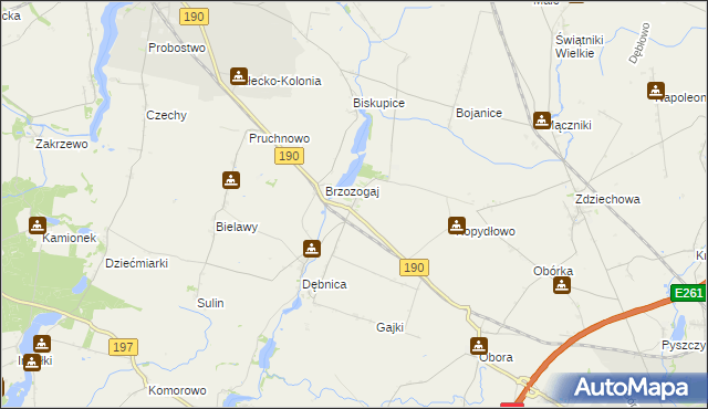 mapa Działyń gmina Kłecko, Działyń gmina Kłecko na mapie Targeo