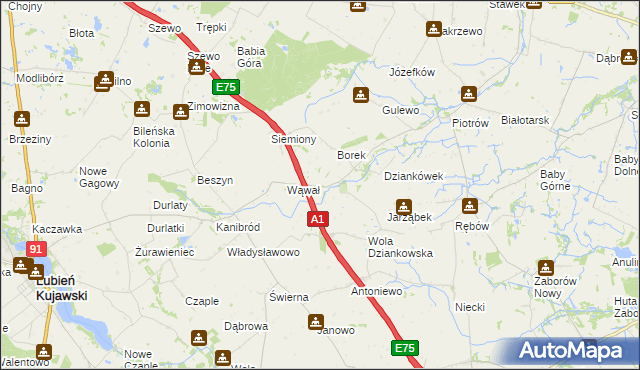 mapa Dziankowo, Dziankowo na mapie Targeo