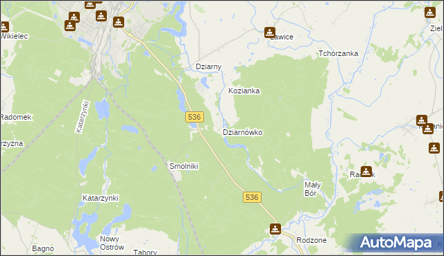 mapa Dziarnówko, Dziarnówko na mapie Targeo