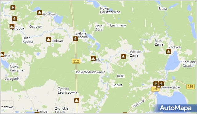 mapa Dzięgiel, Dzięgiel na mapie Targeo