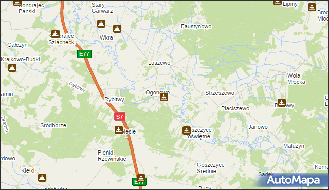 mapa Dziektarzewo, Dziektarzewo na mapie Targeo