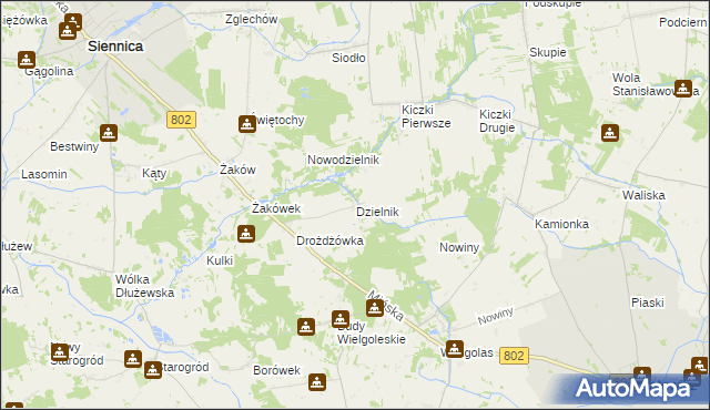 mapa Dzielnik, Dzielnik na mapie Targeo