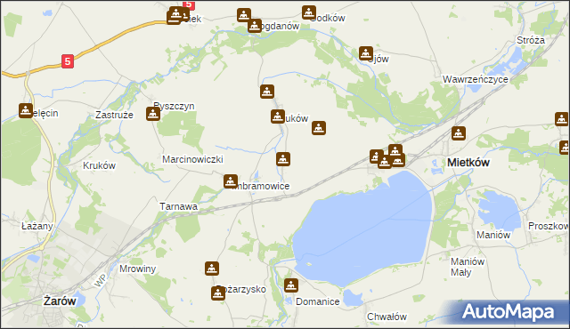 mapa Dzikowa, Dzikowa na mapie Targeo