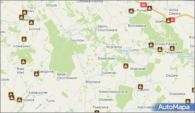 mapa Edwardowo gmina Mszczonów, Edwardowo gmina Mszczonów na mapie Targeo