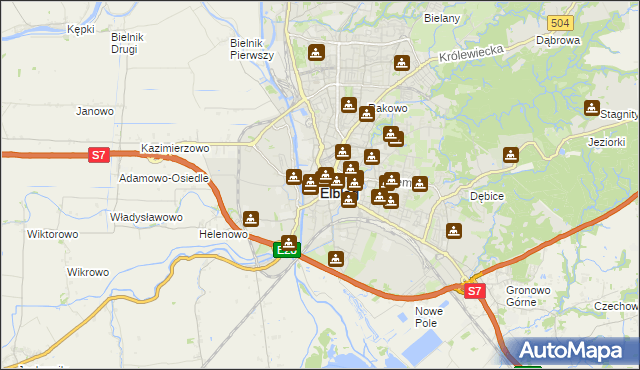 mapa Elbląga, Elbląg na mapie Targeo