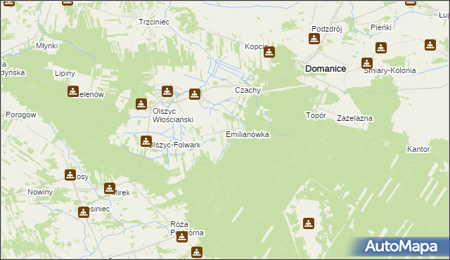 mapa Emilianówka, Emilianówka na mapie Targeo