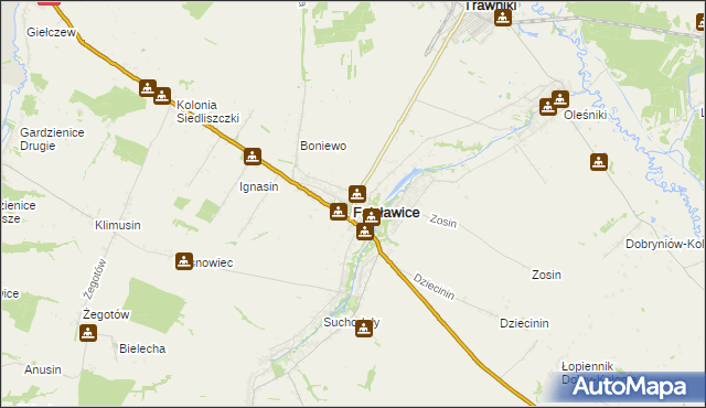 mapa Fajsławice, Fajsławice na mapie Targeo