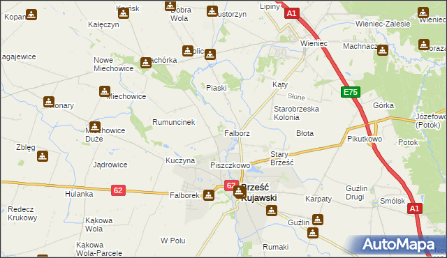 mapa Falborz, Falborz na mapie Targeo