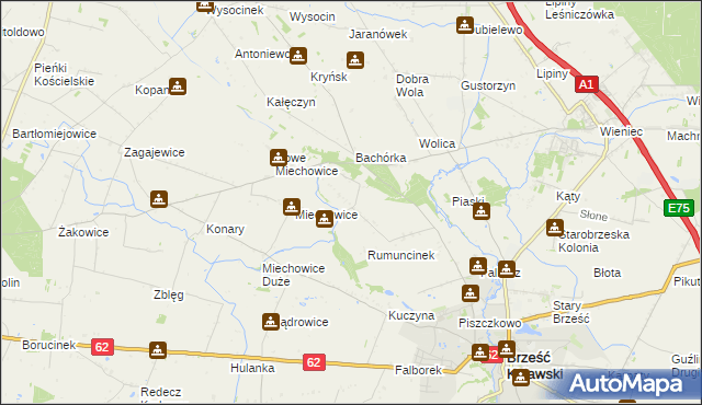 mapa Falborz-Kolonia, Falborz-Kolonia na mapie Targeo