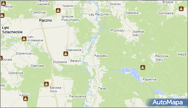 mapa Faliszew, Faliszew na mapie Targeo