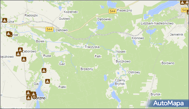 mapa Falk, Falk na mapie Targeo
