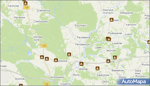 mapa Fanisławiczki, Fanisławiczki na mapie Targeo