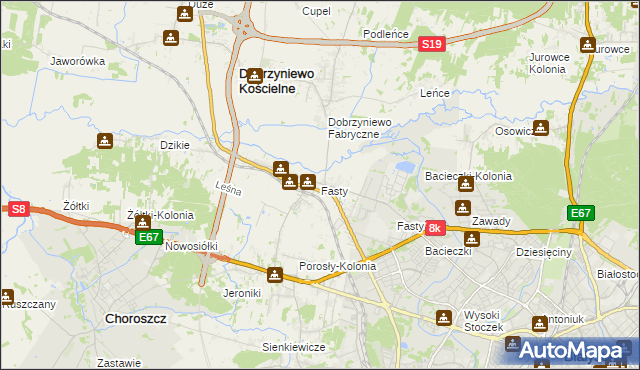 mapa Fasty, Fasty na mapie Targeo