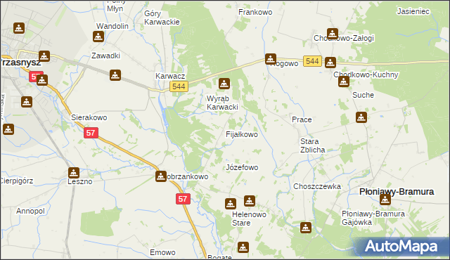 mapa Fijałkowo, Fijałkowo na mapie Targeo