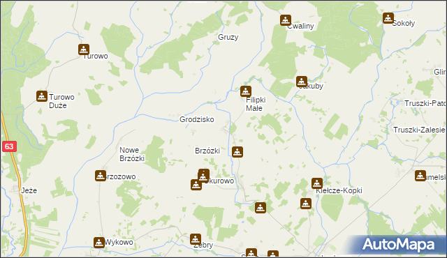 mapa Filipki Duże, Filipki Duże na mapie Targeo