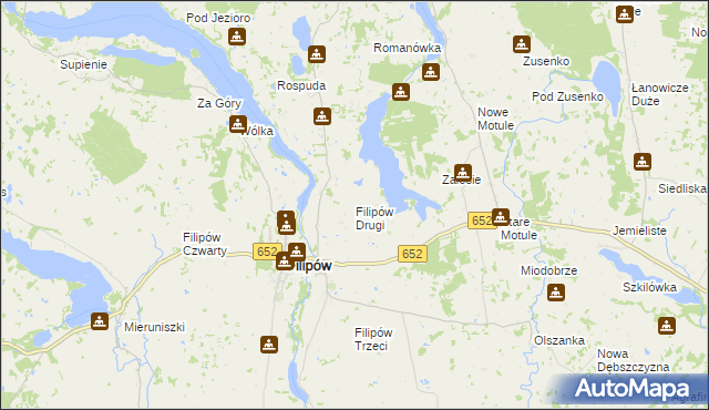 mapa Filipów Drugi, Filipów Drugi na mapie Targeo