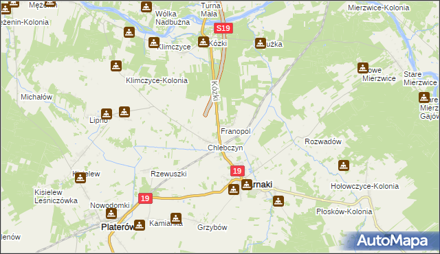 mapa Franopol gmina Sarnaki, Franopol gmina Sarnaki na mapie Targeo