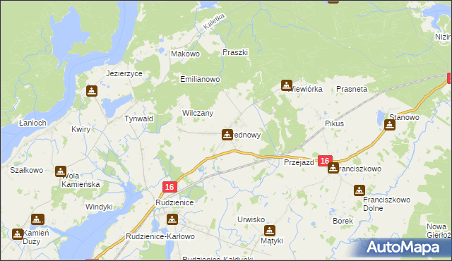 mapa Frednowy, Frednowy na mapie Targeo