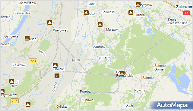 mapa Furmany, Furmany na mapie Targeo