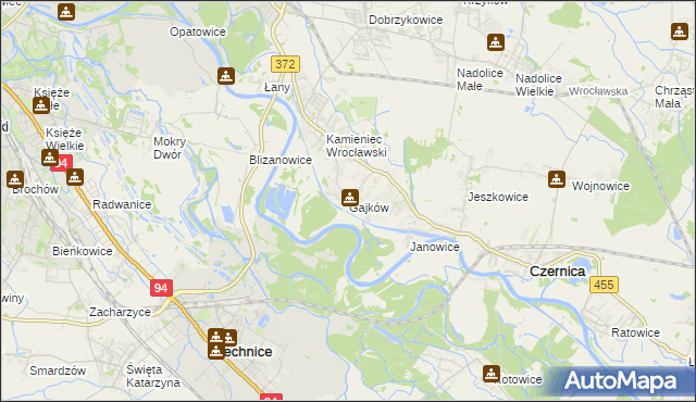 mapa Gajków, Gajków na mapie Targeo