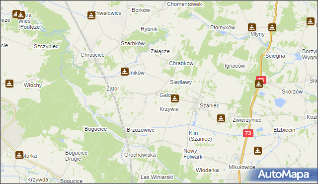 mapa Galów, Galów na mapie Targeo