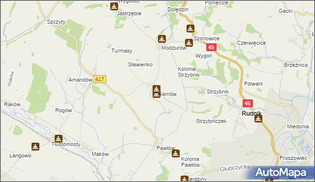 mapa Gamów, Gamów na mapie Targeo