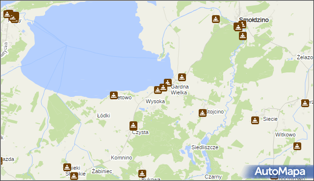 mapa Gardna Mała, Gardna Mała na mapie Targeo